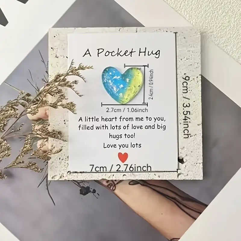 🌈🩷Exquisite Pocket Hug Heart with Greeting Cards