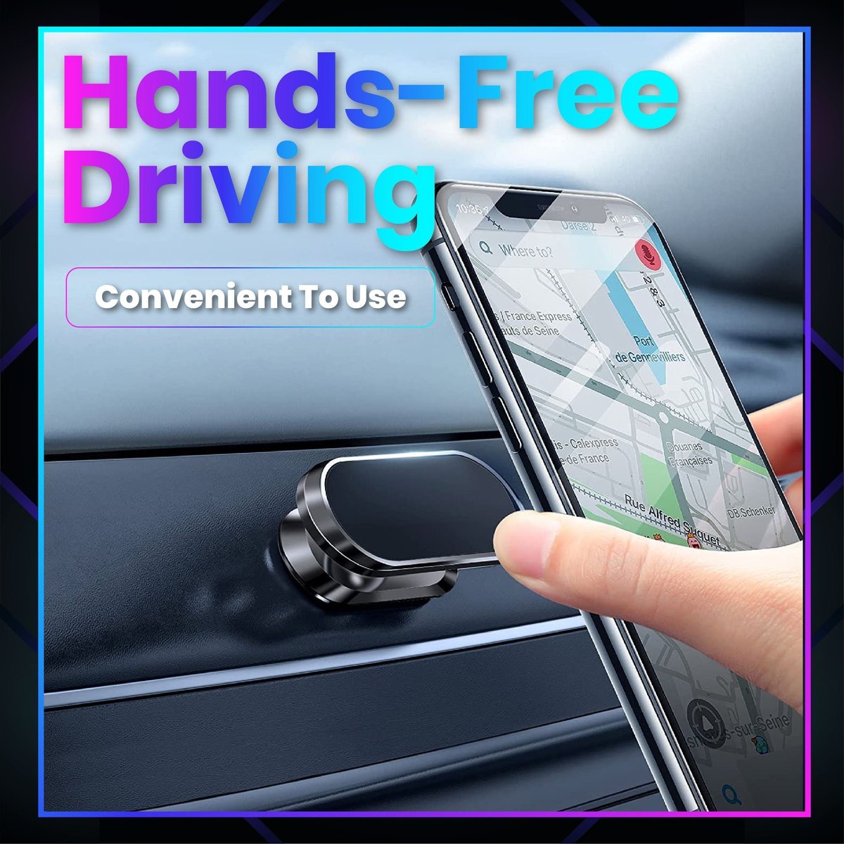 đUltra Magnetic Flex Car Phone Holder