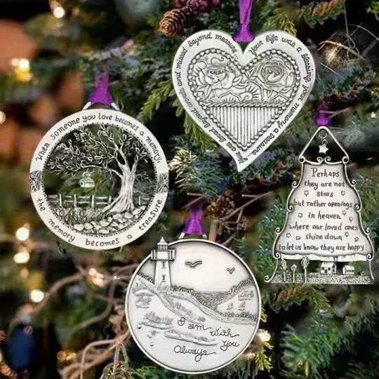 šSolid Pewter Christmas Tree Ornamentš„