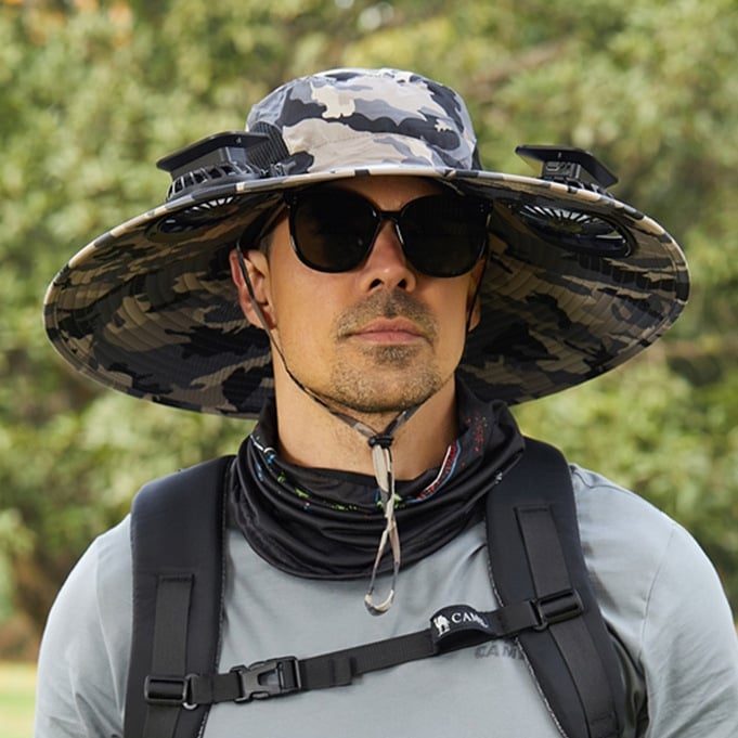 2025 New Solar Fan Outdoor Fishing Hat