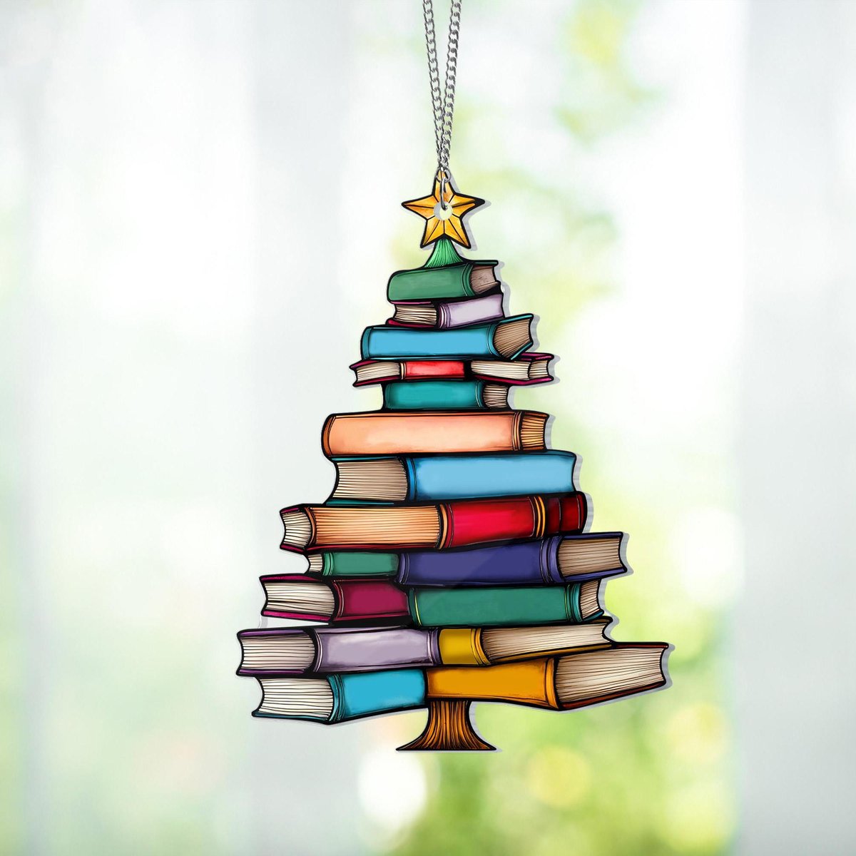 🎄📚Christmas Book Tree Ornament