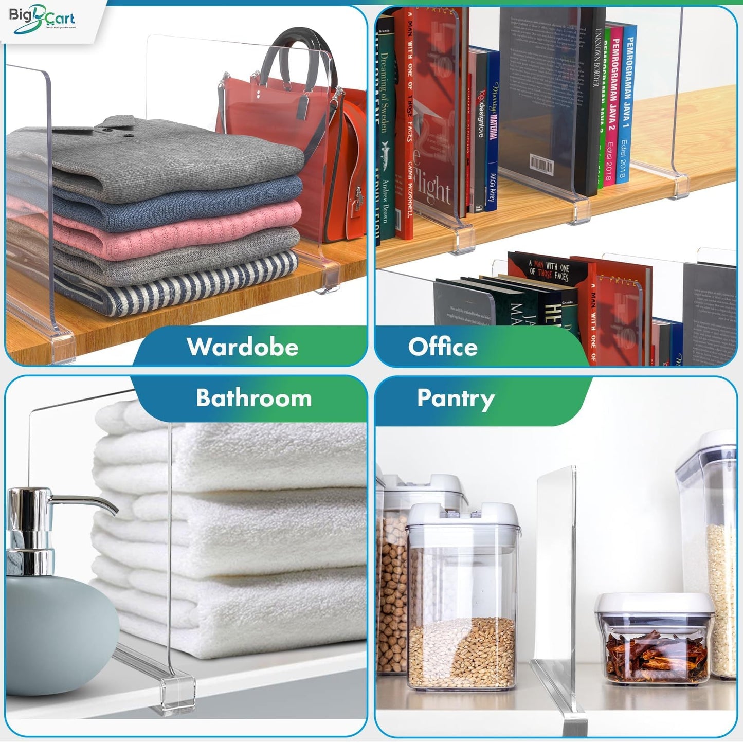 Acrylic Shelf Dividers for Closet Organization