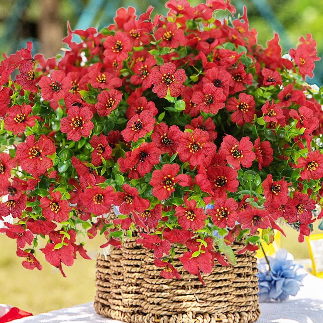 💥💥Upgraded high-grade material 🌱UV Resistant Lifelike Artificial Flowers