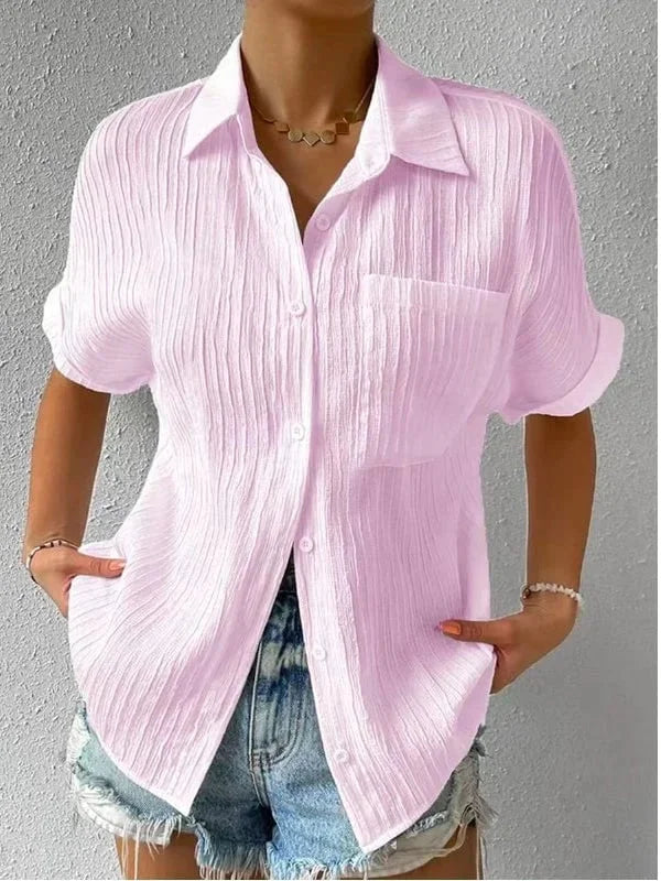 2025 Women's Button Down Casual Cotton Shirt