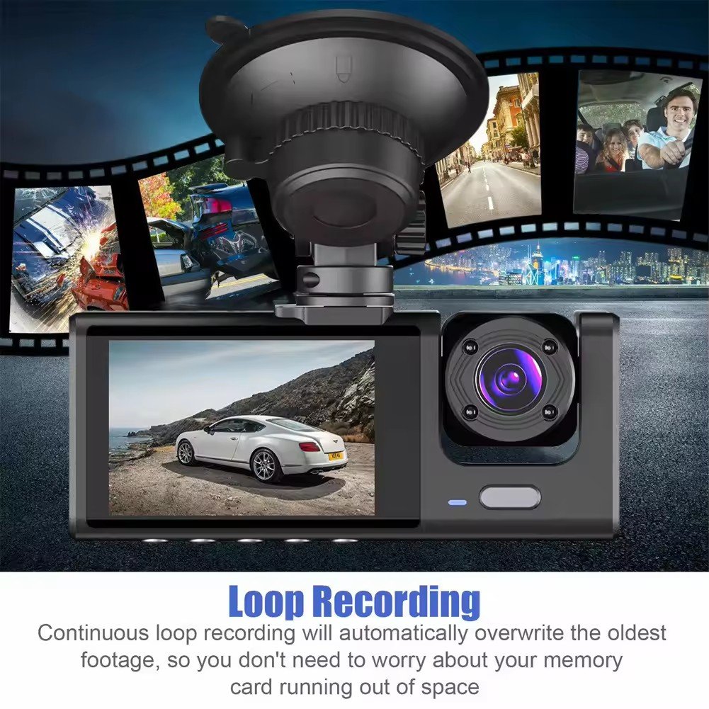 2-Inch Screen Wifi Link 1080P HD Dashcam with Night Vision 2/3 Lenses