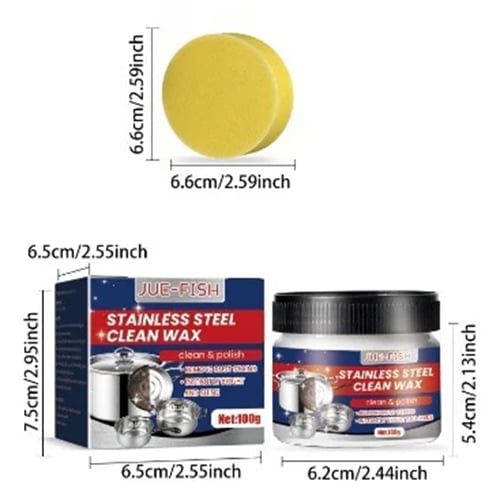 Magical Nano-Technology Stainless Steel Cleaning Paste-SURFACE SAFE, NO RESIDUE