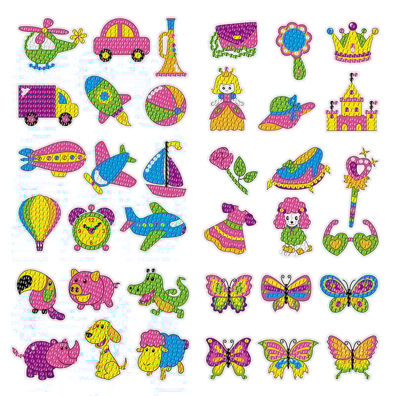 DIY children's free stick cartoon painting