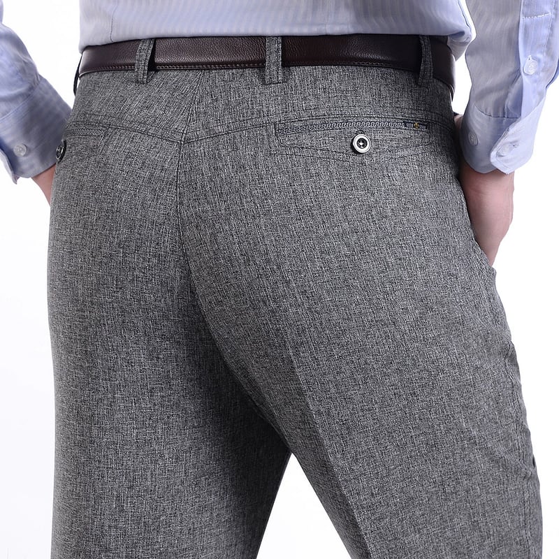 2025 Men's Straight High Waist Suit Pant