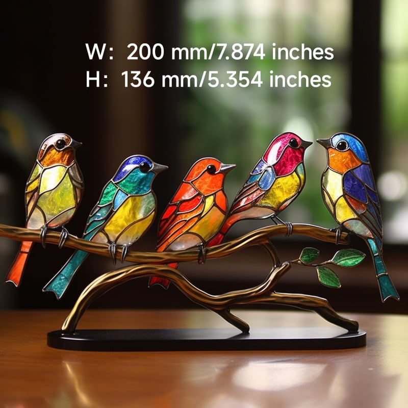 🔥🔥Acrylic Birds on Branch Desktop Ornaments 🕊️✨