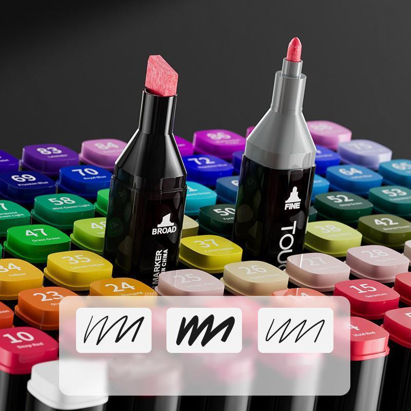 80 Colors Premium Dual Tip Markers Set with Carry Case