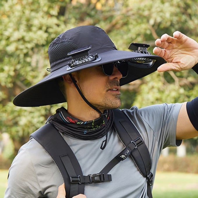 2025 New Solar Fan Outdoor Fishing Hat