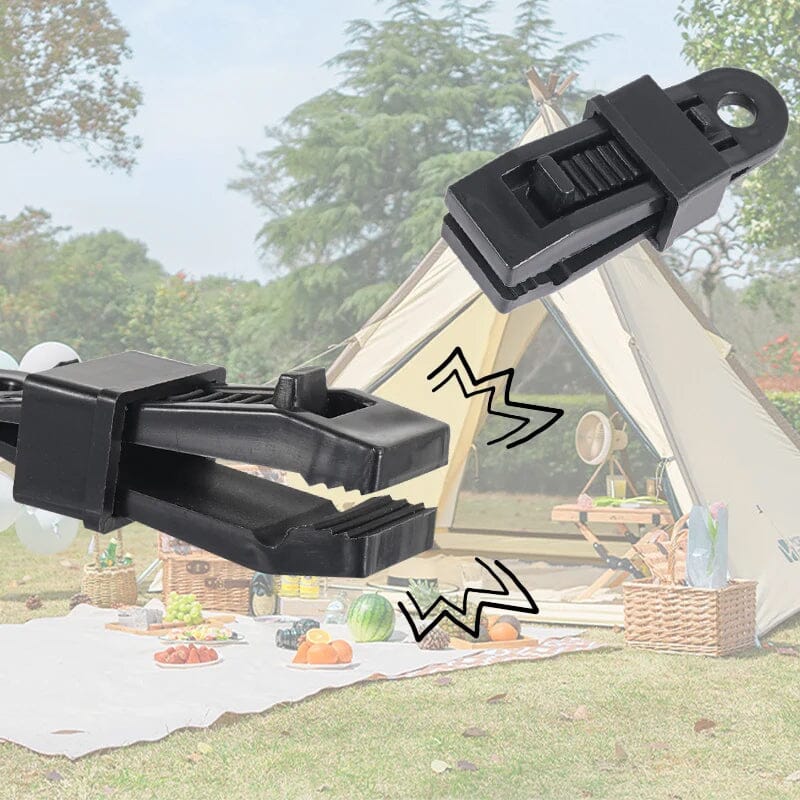 Adjustable robust locking handle clip