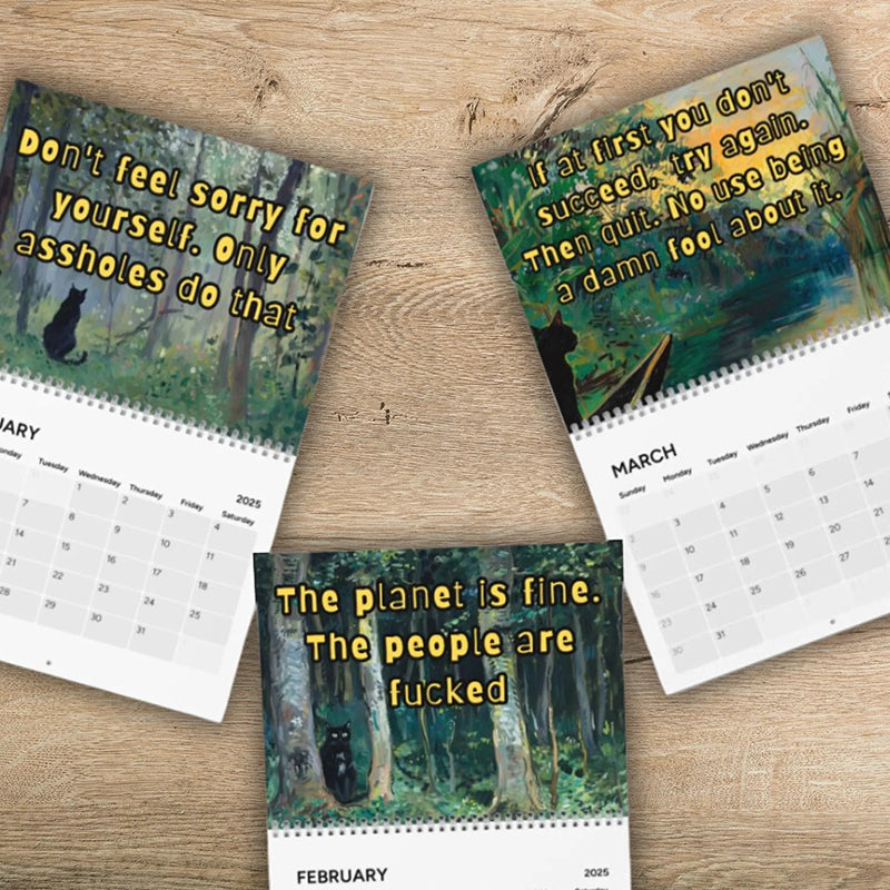 2025 Bad Bitch Cat Quotes Calendar