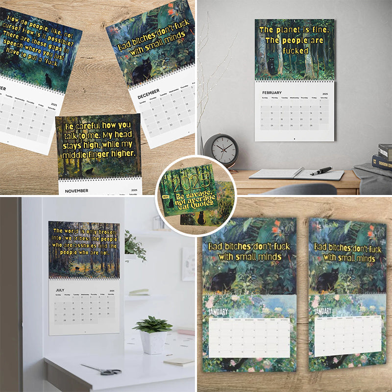 2025 Bad Bitch Cat Quotes Calendar