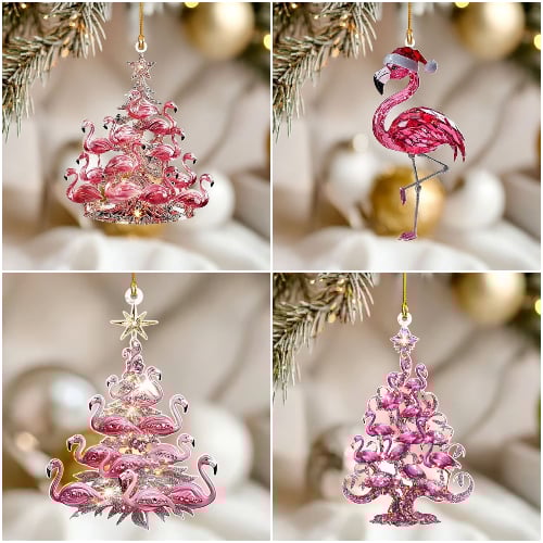 🎄Flamingo Christmas Ornaments🦩