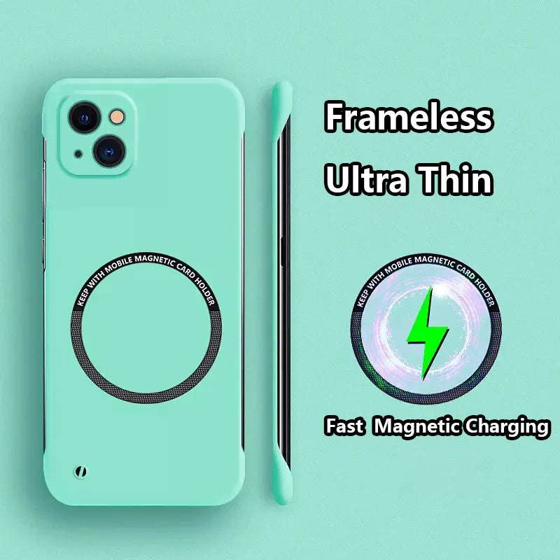 📱✨Frameless Matte Ultra Thin Magnetic Case for iPhone