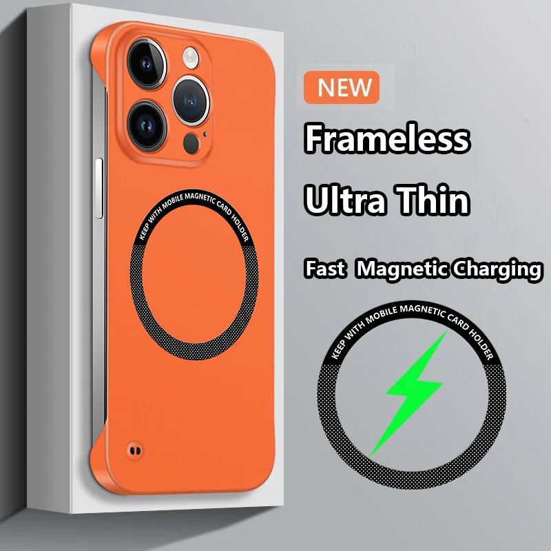 📱✨Frameless Matte Ultra Thin Magnetic Case for iPhone