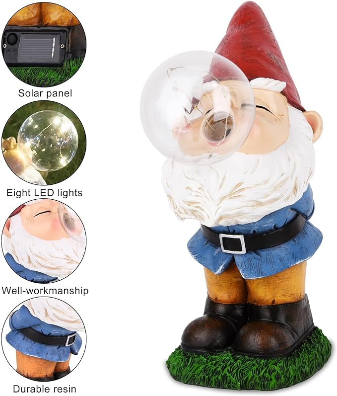 (๐ฅHOT SALE NOW 49% OFF) - Hilarious Gnome Blowing A Bubble Garden Statue