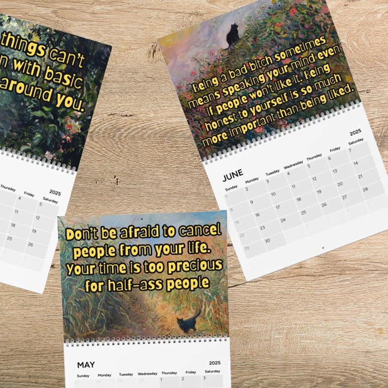 2025 Bad Bitch Cat Quotes Calendar