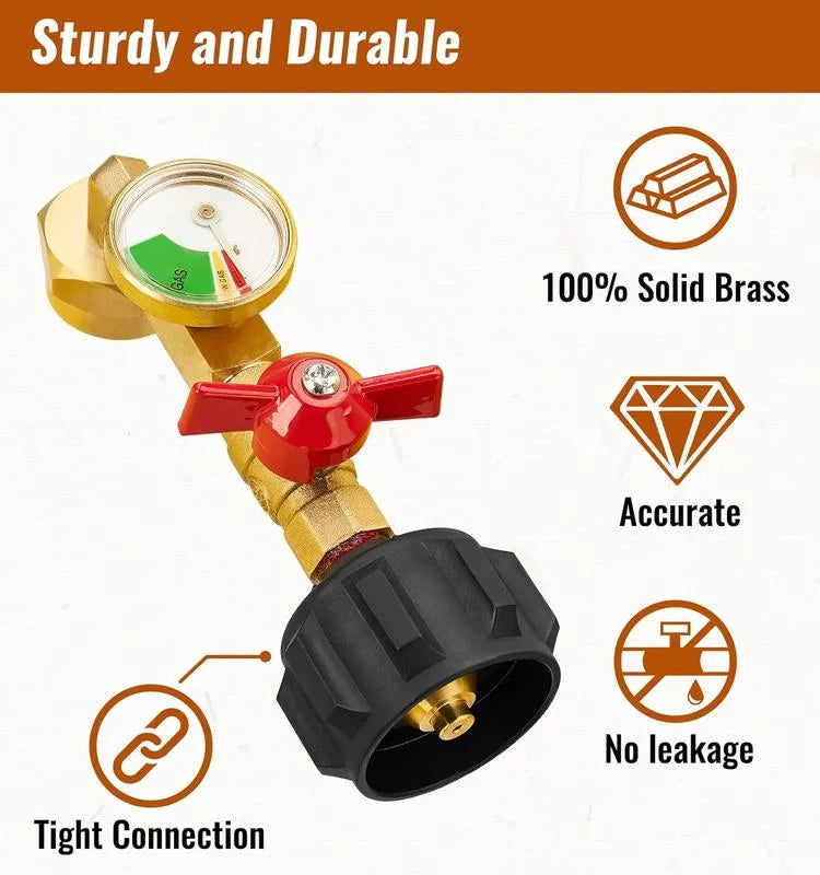 LAST DAY PROMOTION SAVE 49%π₯ Top-Rated Propane Refill Elbow Adapter with Tank Gauge