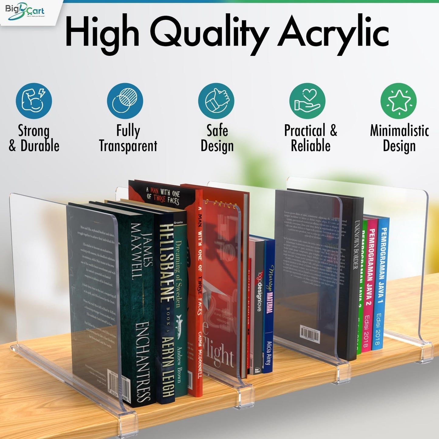 Acrylic Shelf Dividers for Closet Organization