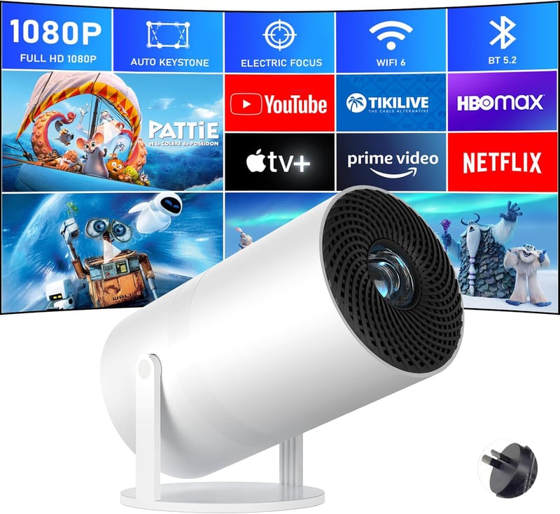 🎥✨Portable 2.4G/5G Wifi Smart Projector – 4K Home Cinema & Outdoor 1080P HD Projector