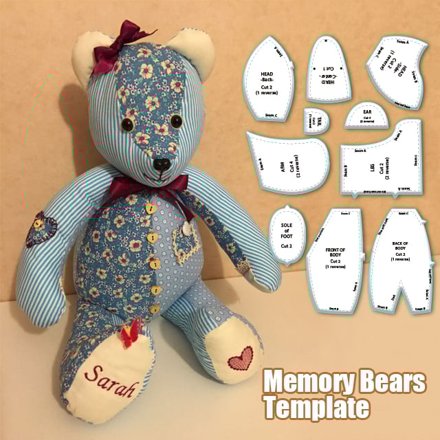 Memory Bear Template Ruler Set - With Instructions
