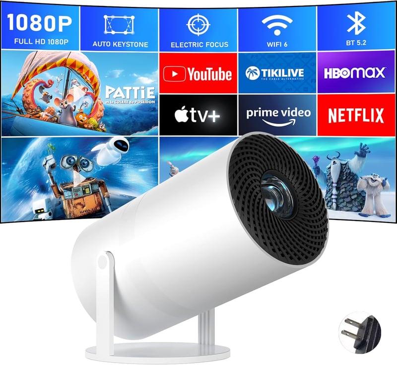 🎥✨Portable 2.4G/5G Wifi Smart Projector – 4K Home Cinema & Outdoor 1080P HD Projector