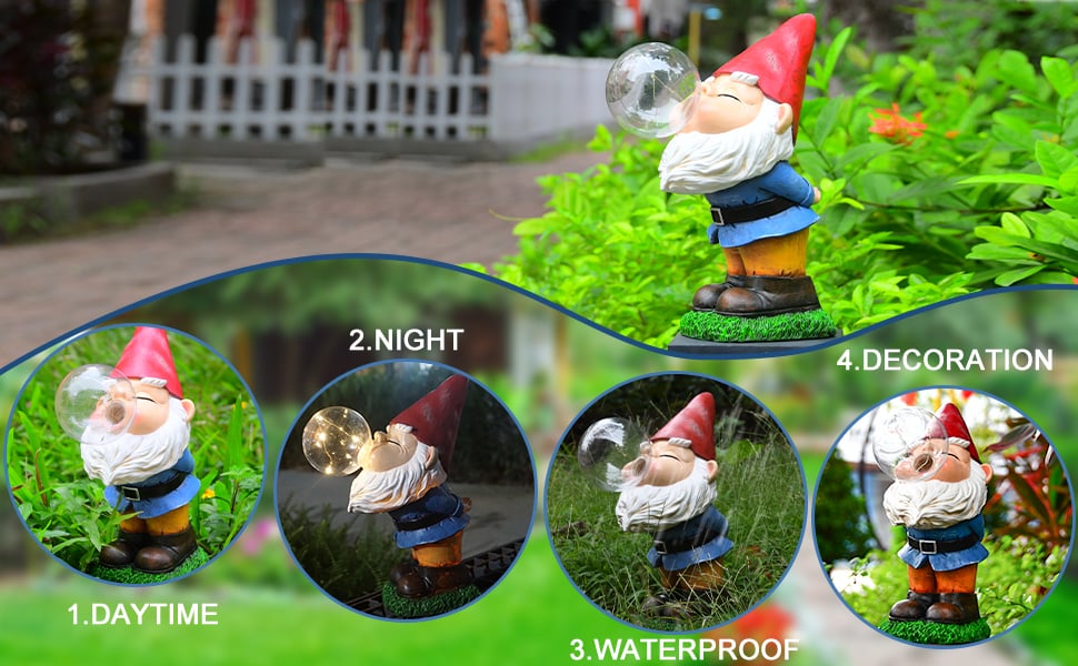 (๐ฅHOT SALE NOW 49% OFF) - Hilarious Gnome Blowing A Bubble Garden Statue