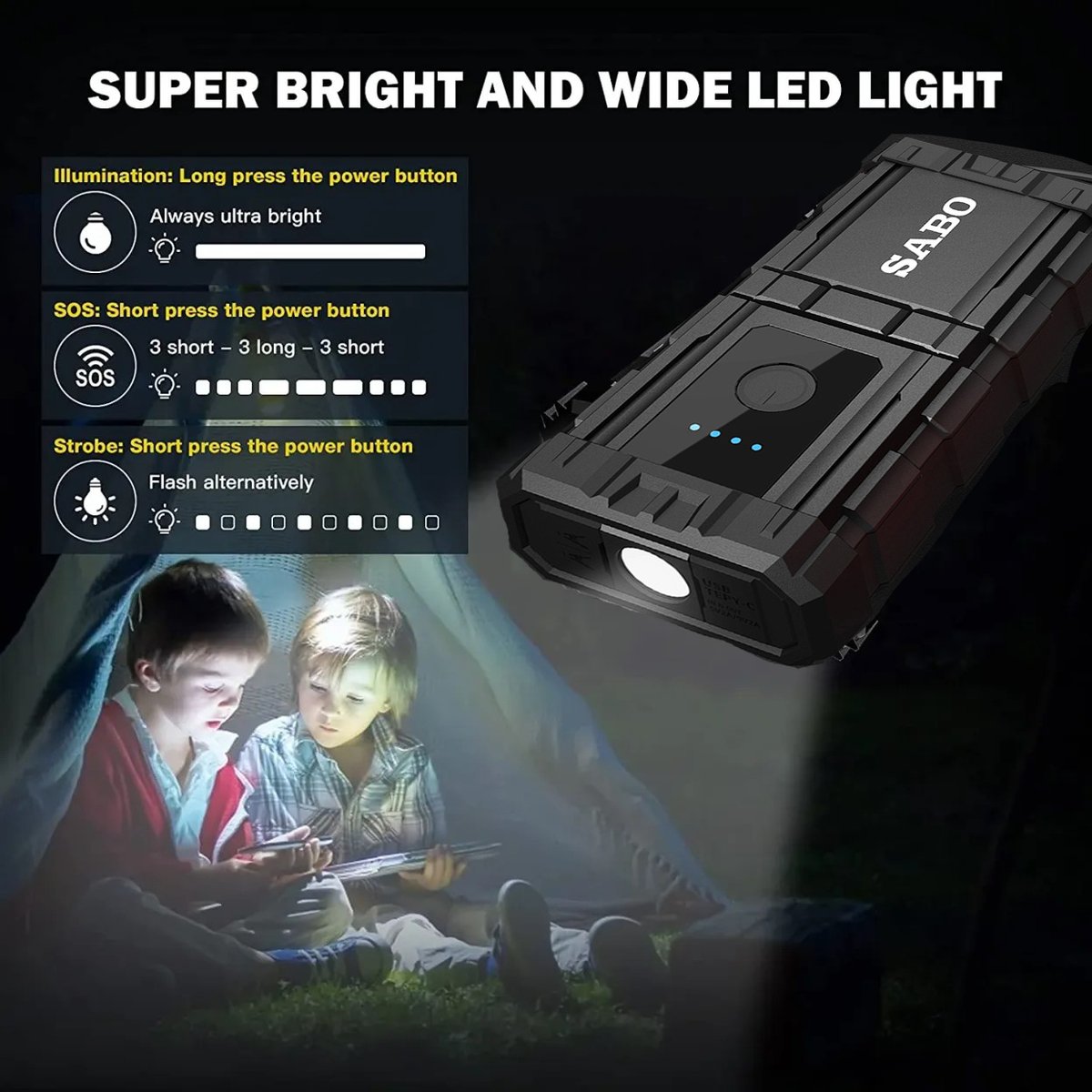 A68 Car Battery Jump Starter 1000A Peak Battery Capacity