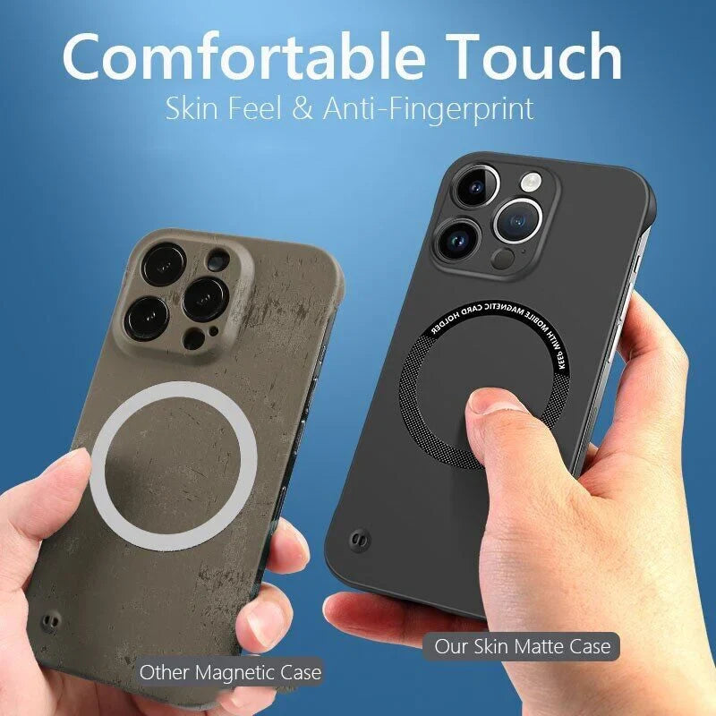 📱✨Frameless Matte Ultra Thin Magnetic Case for iPhone
