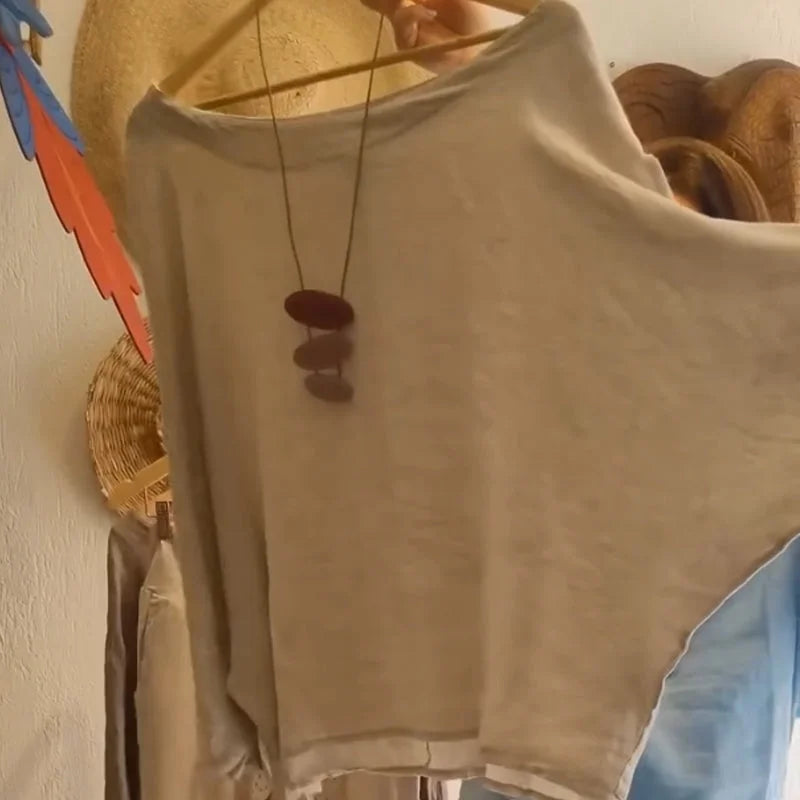 💥Women's Loose Fit Blouse & Floral Printed Wide-Leg Pants Set