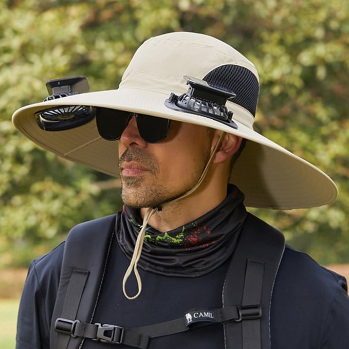 2025 New Solar Fan Outdoor Fishing Hat