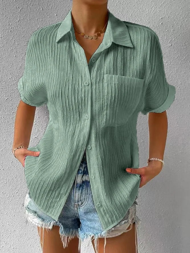 2025 Women's Button Down Casual Cotton Shirt