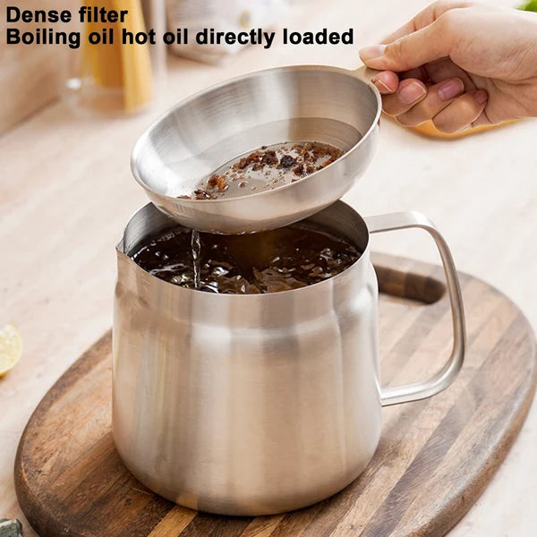👨🍳2-in-1 304 Stainless Steel Multifunctional Oil Strainer Pot