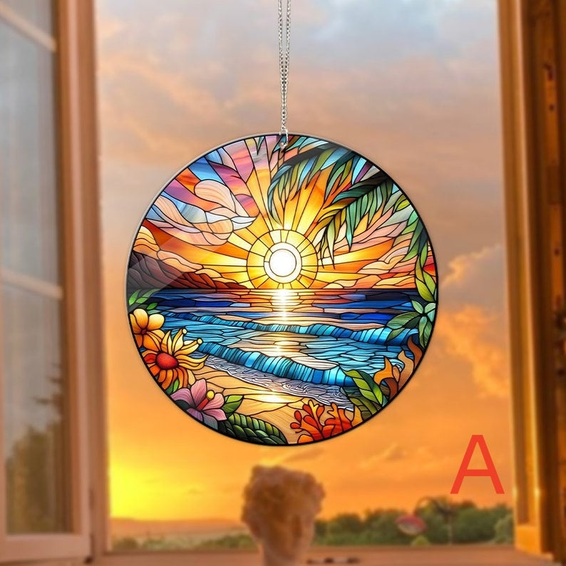 π₯π₯2025 Mother's Day Gift 50% Off--Beach Sunset Suncatcher Ornament