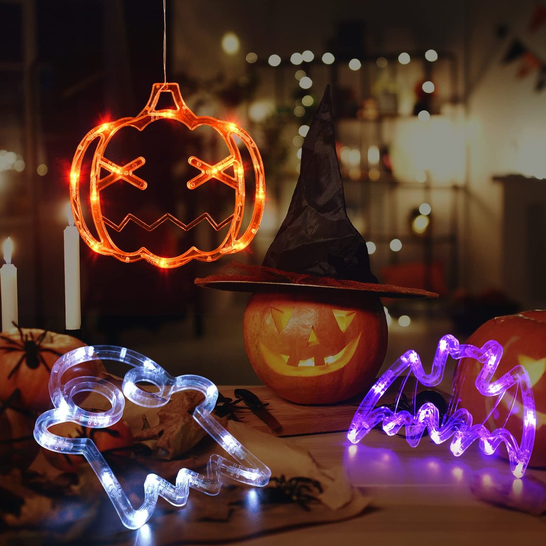✨ Upgrade Halloween Window Lights Decorations