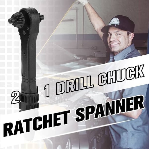2 in 1 Drill Chuck Ratchet Spanner🔥