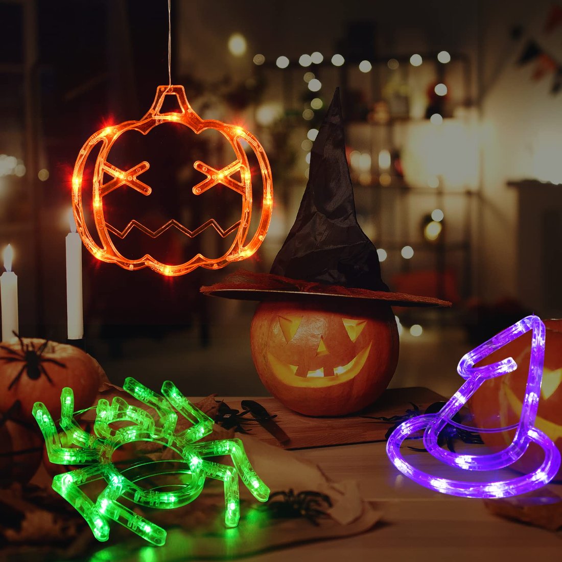✨ Upgrade Halloween Window Lights Decorations