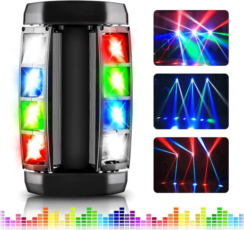 8 Beam Stage Lights with Sound Activated and DMX Moving Head
