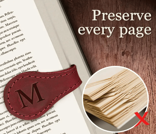 š„Magnetic Leather Bookmark