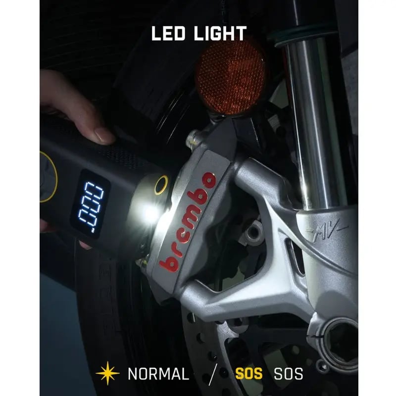 ✨LAST DAY ONLY 49% OFF🔥Multifunctional Portable Tire Airpump - Smart ON/OFF Hose Design