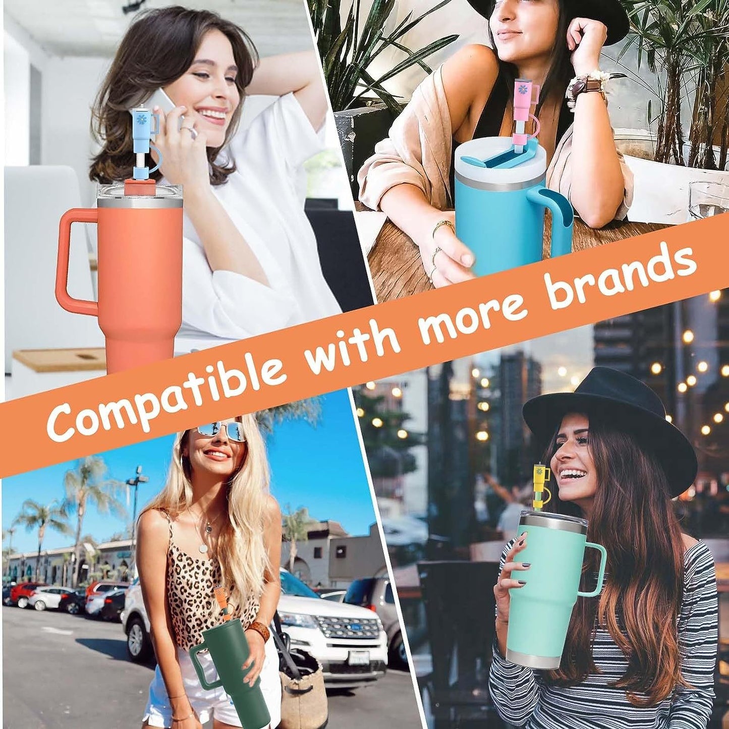 🥤2024 Silicone Straw Topper