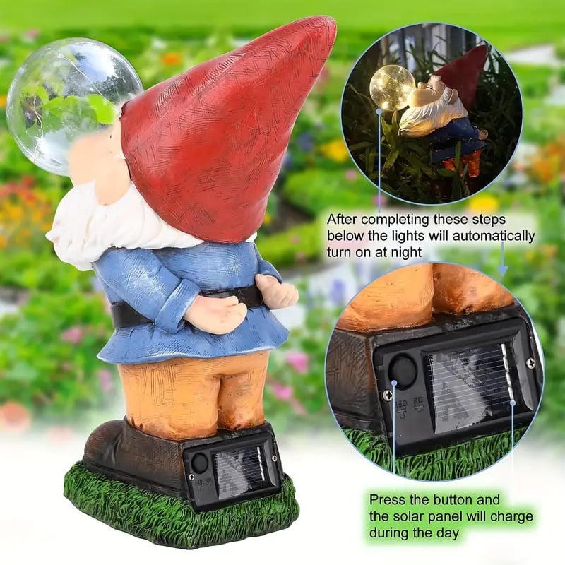 (๐ฅHOT SALE NOW 49% OFF) - Hilarious Gnome Blowing A Bubble Garden Statue