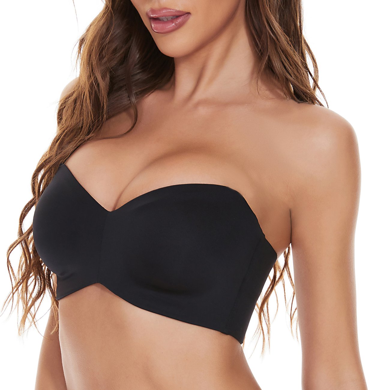 💕🔥Full Support Non-Slip Convertible Bandeau Bra