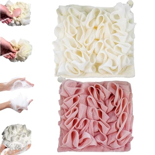 2-in-1 Bath Sponge & Washcloth
