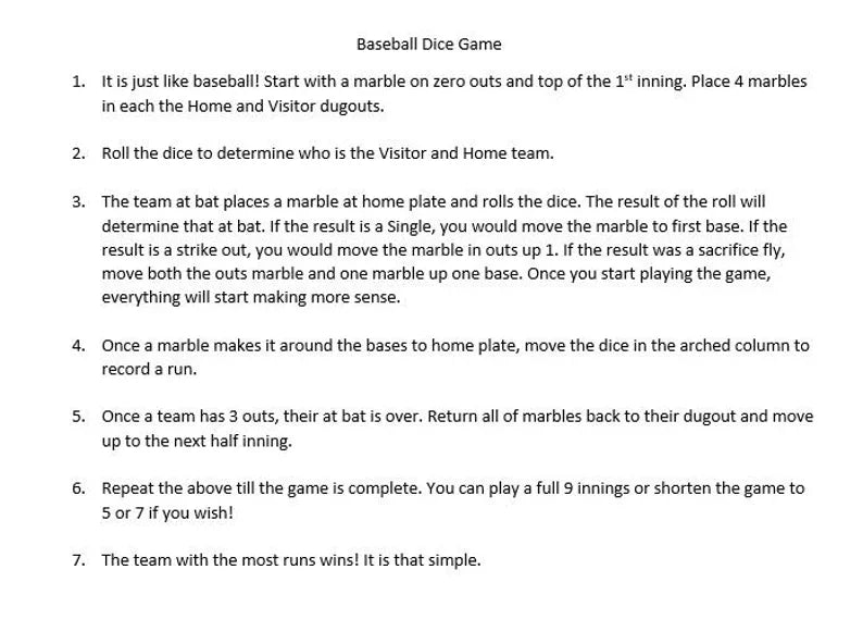 🔥Last Day Promotion-SAVE 49% OFF📐Handmade - 🎲Baseball Dice Board Game (Factory Outlet)