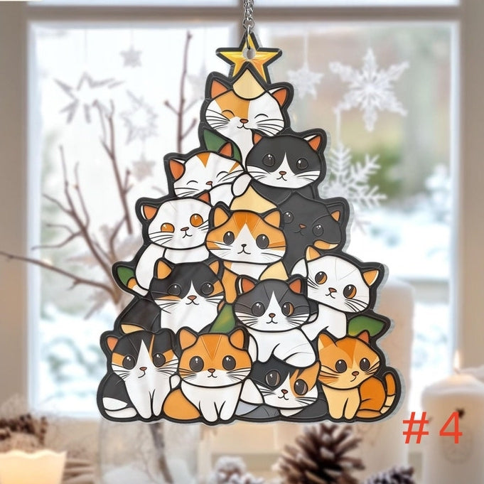 🔥🔥LAST DAY BIG SALE--Acrylic Cat Tree Suncatcher Ornament