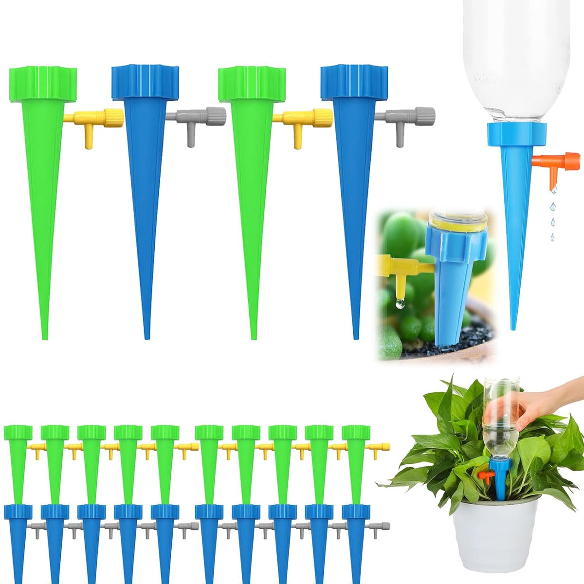 Adjustable Bottle-Top Plant Watering Spikes