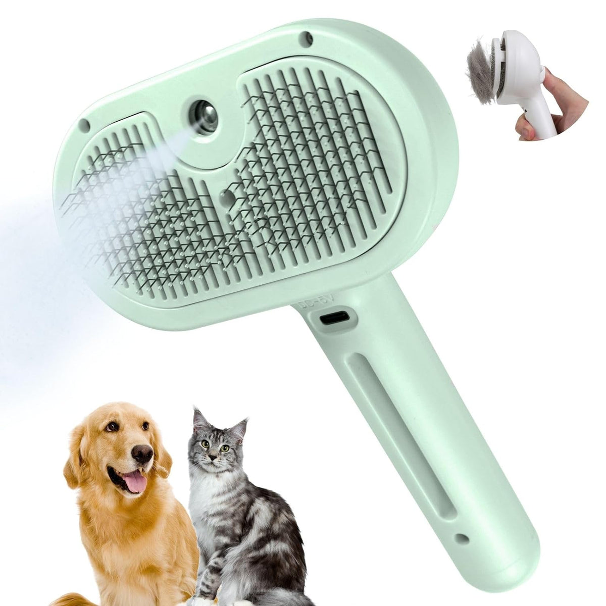 YoPoll Mist Massage Brush SheddyMist PuffGroom GroomFlow